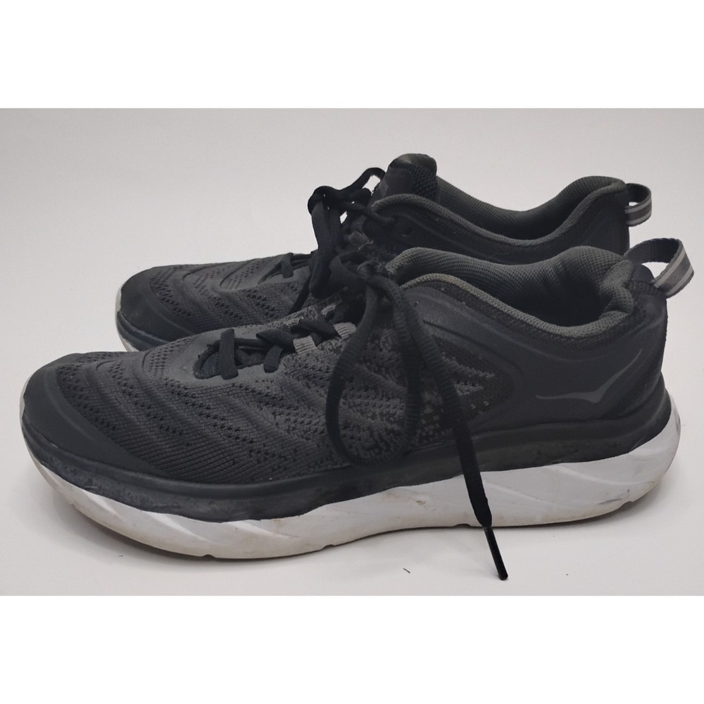 Hoka One Akasa Running Shoes Womens 7 Wide Black Gray Trail Walking